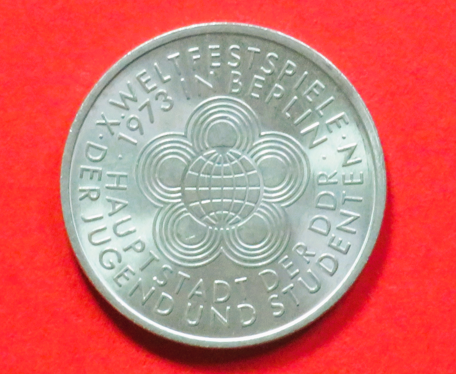 DDR: 10 Mark, 1973, gebraucht (used / ss-vz), Gedenkausgabe, # 44