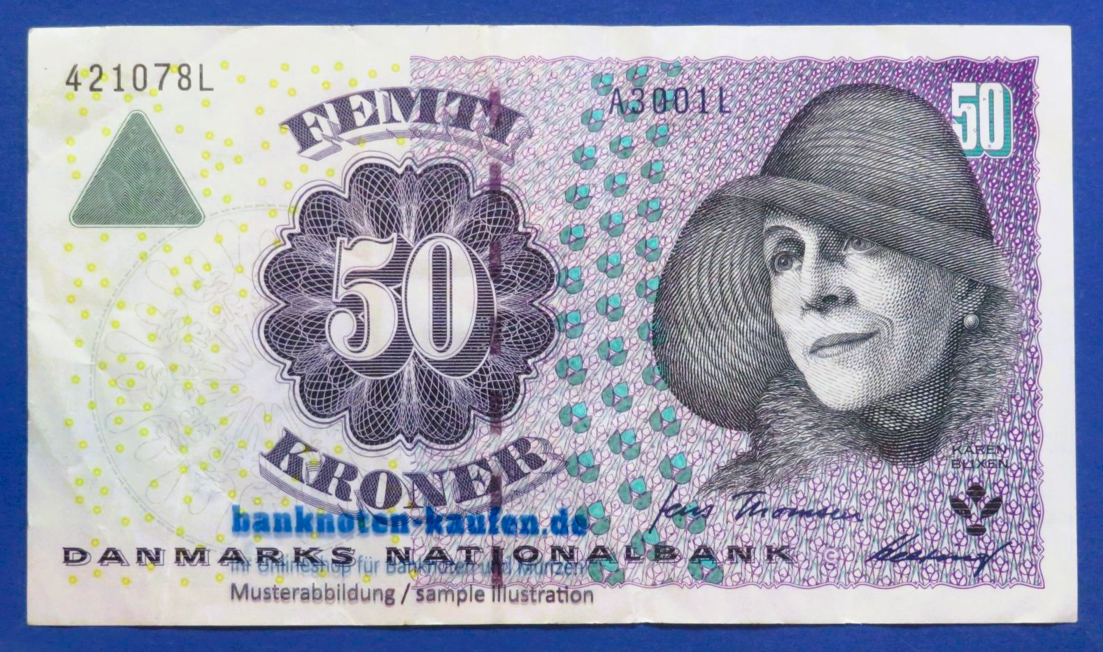 Dänemark, 50 Kroner, 2000, gebraucht (USED / VF), P-55b