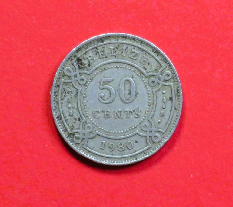 Belize:  50 Cents, 1974+, circulated (used / ss)