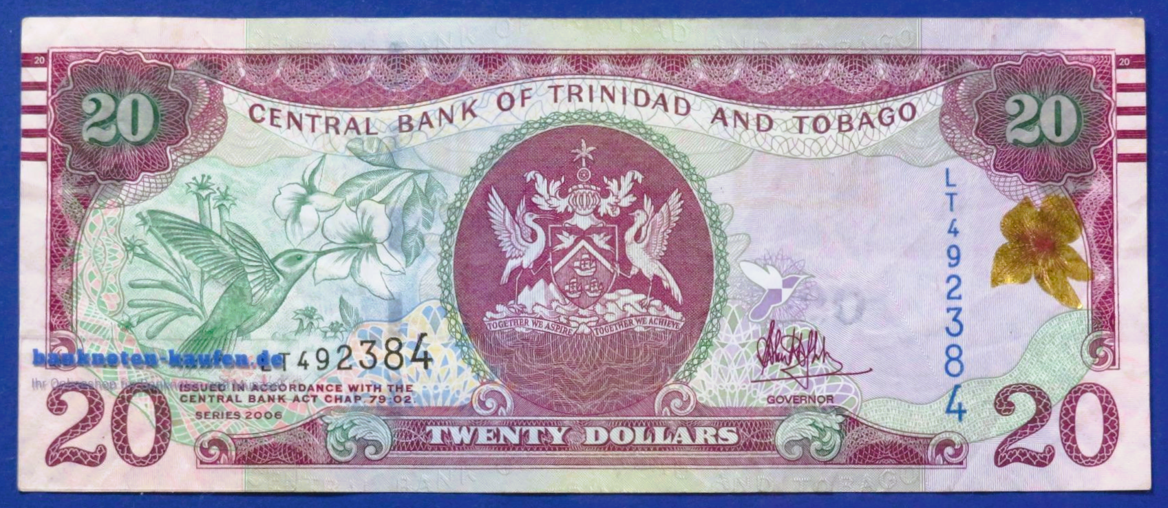 Trinidad and Tobago, 20 Dollars, 2006, circulated (USED / VF), P-49a