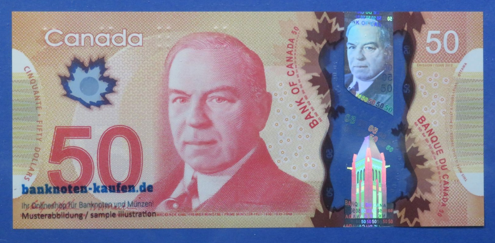 Canada, 50 Dollars, 2012, uncirculated (UNC), Polymer, P-109
