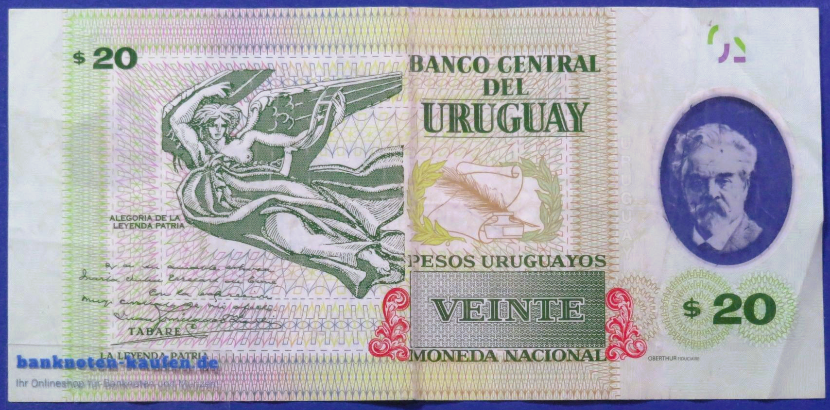 Uruguay, 20 Pesos Uruguayos, 2020, circulated (USED / F), Polymer, P-101