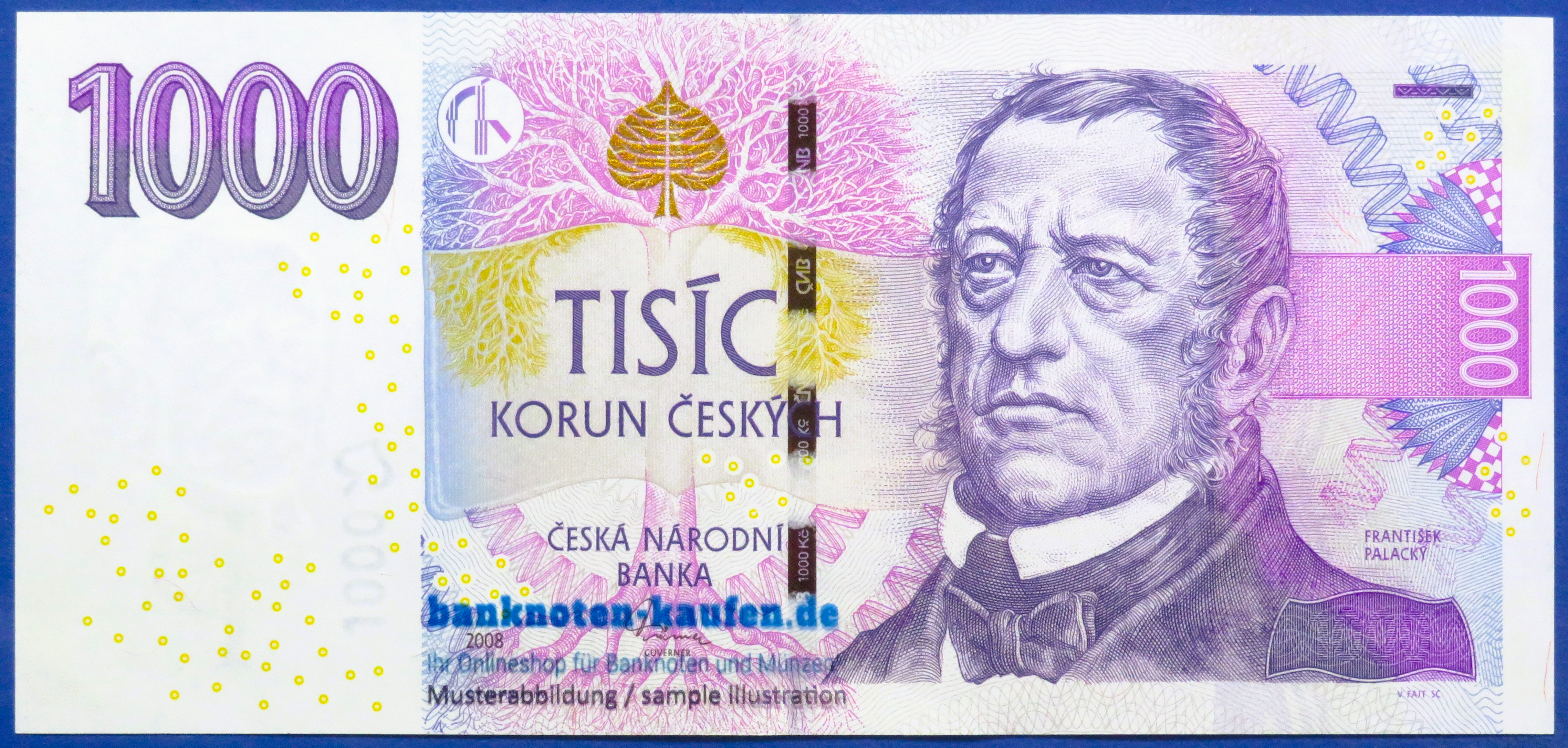 Tschechische Republik, 1.000 Korun, 2008, kassenfrisch (UNC), P-25c