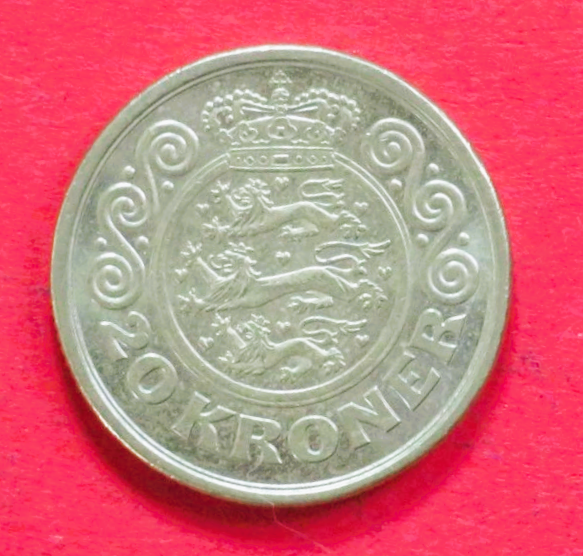 Dänemark:  20 Kroner, 2001-2002, gebraucht (used / vz), # 107