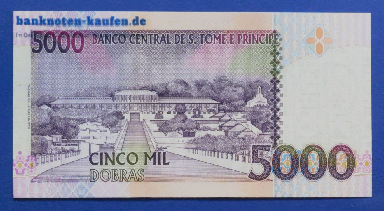 Sao Tome e Principe, 5.000 Dobras, 2013, kassenfrisch (UNC), P-65d