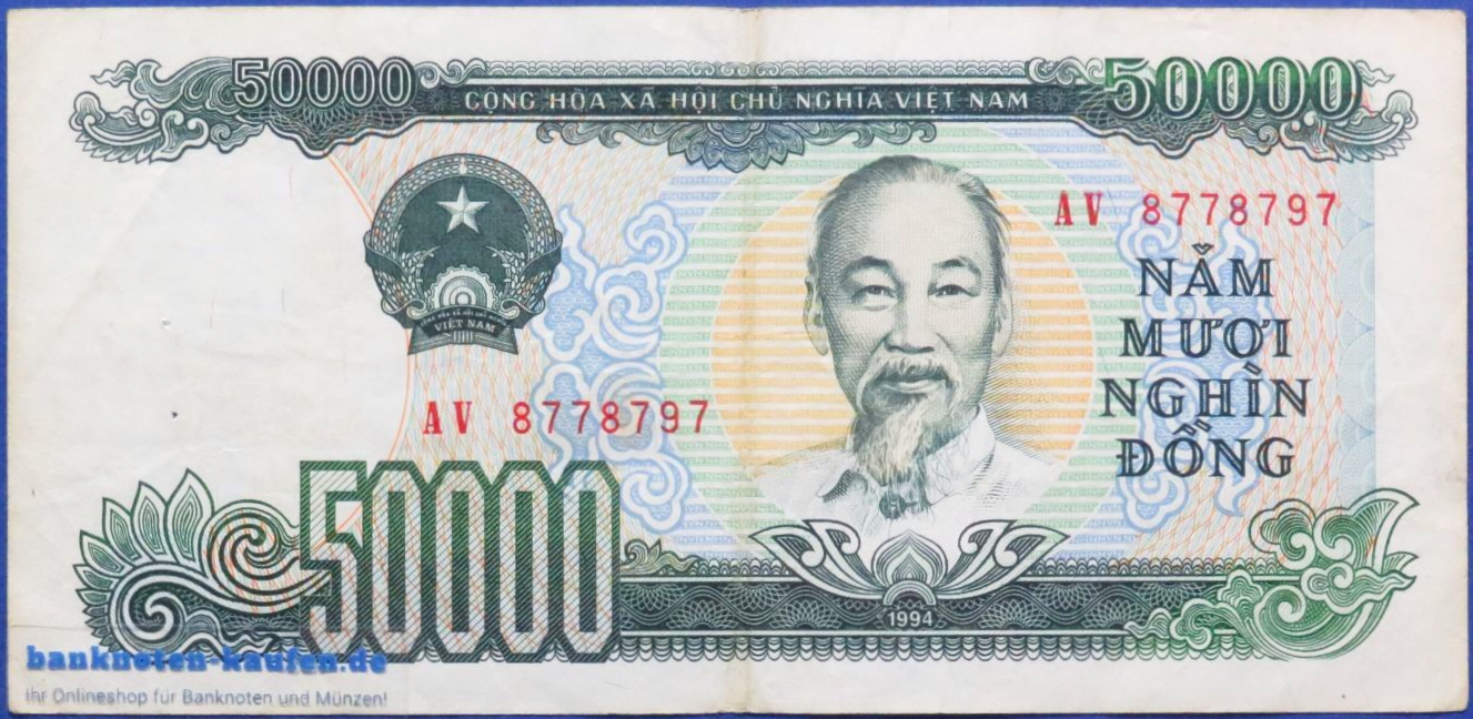 Vietnam, 50.000 Dong, 1994, gebraucht (USED / VF), P-116