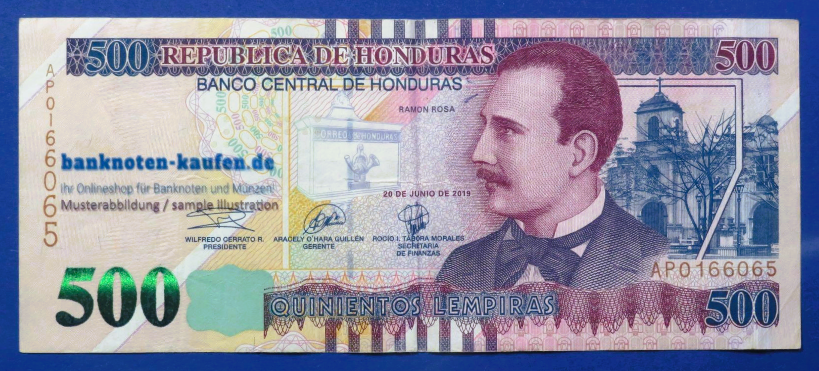 Honduras, 500 Lempiras, 2019, circulated (USED / VF)  