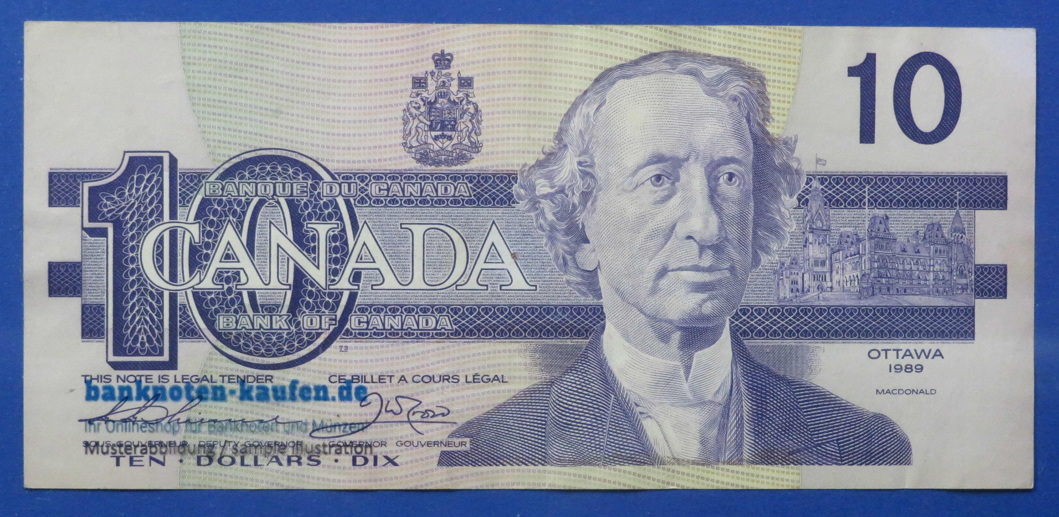 Canada, 10 Dollars, 1989, circulated (USED / VF+), P-96a