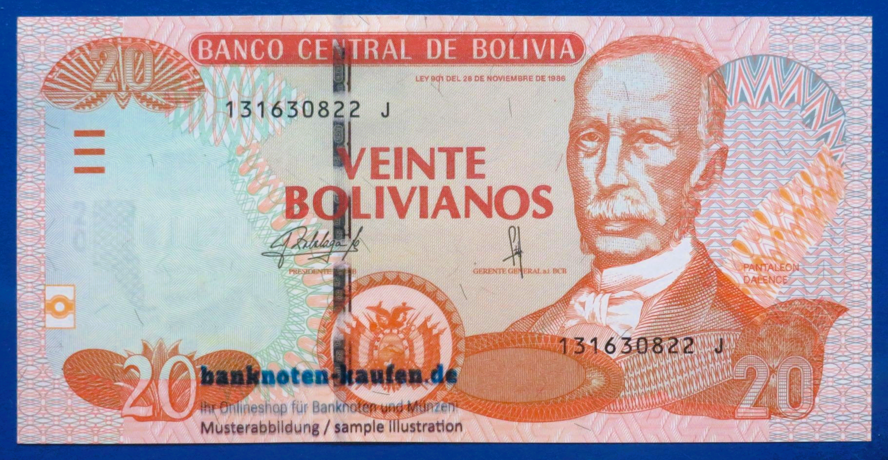 Bolivia, 20 Bolivianos, L. 1986 (2015ND), about uncirculated (AU), P-244