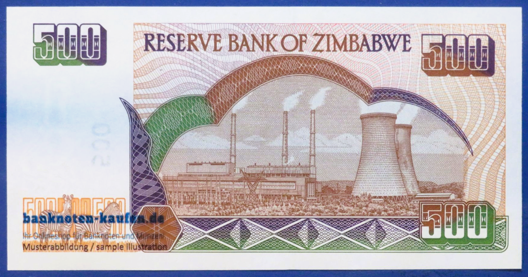 Simbabwe, 500 Dollars, 2001, kassenfrisch (UNC), P-11a