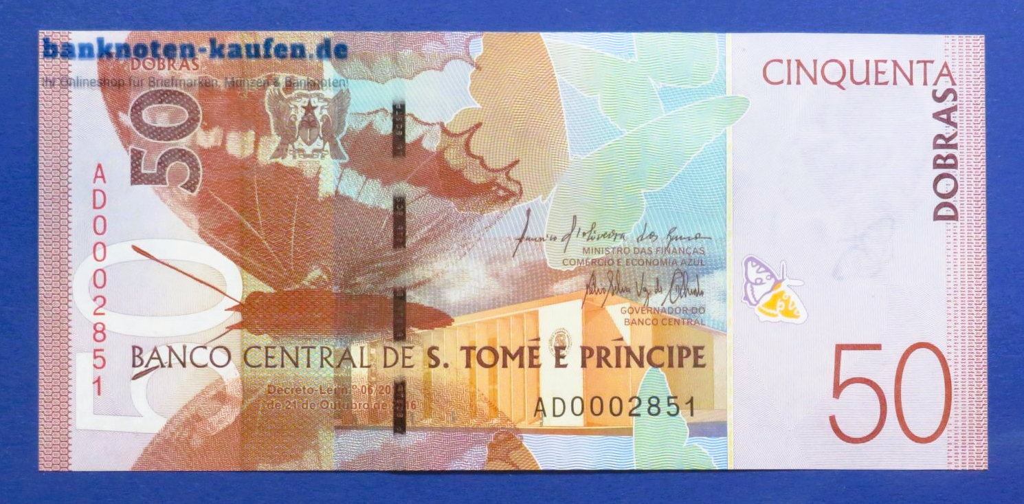 Saint Thomas & Prince, 50 Dobras, 2016, uncirculated (UNC), P-73