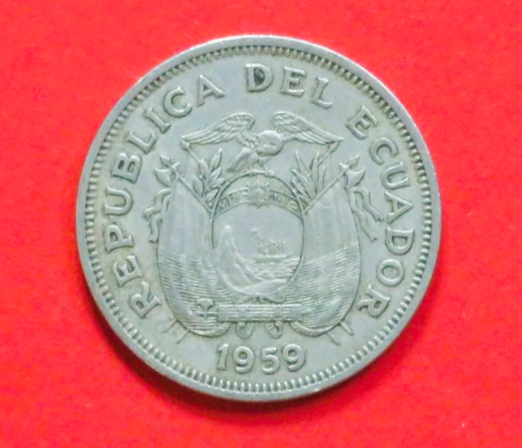 Ecuador: 1 Sucre, 1959, circulated (used / vf), # 76