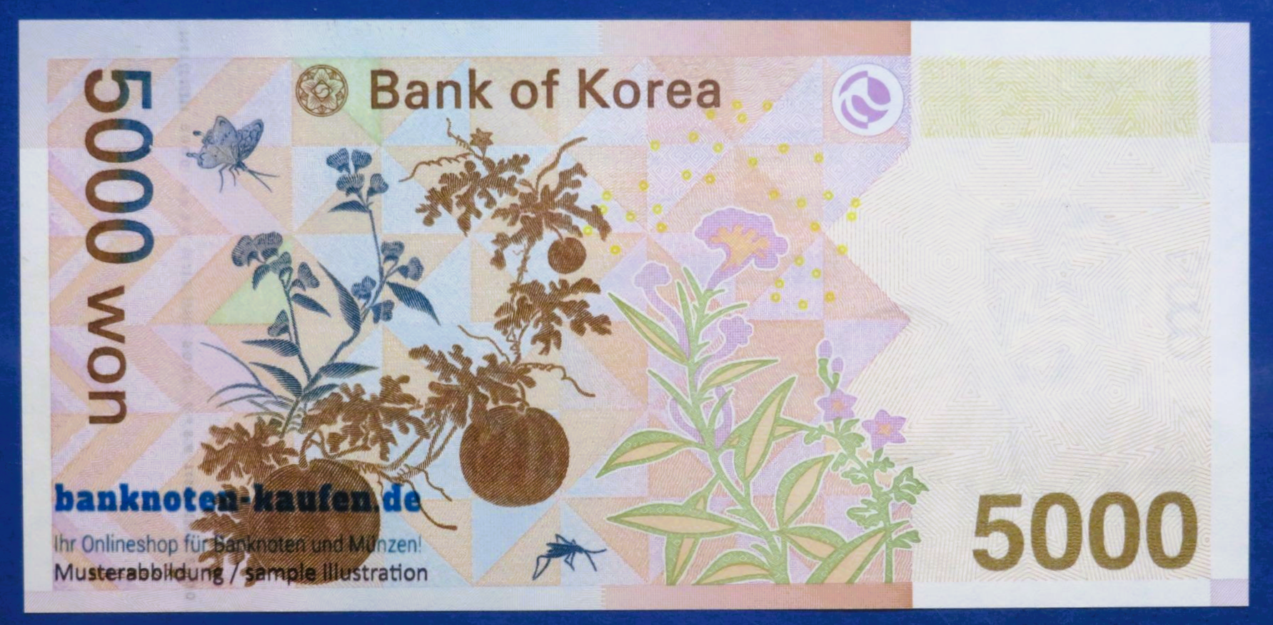 Südkorea, 5.000 Won, 2006ND, kassenfrisch (UNC), P-55