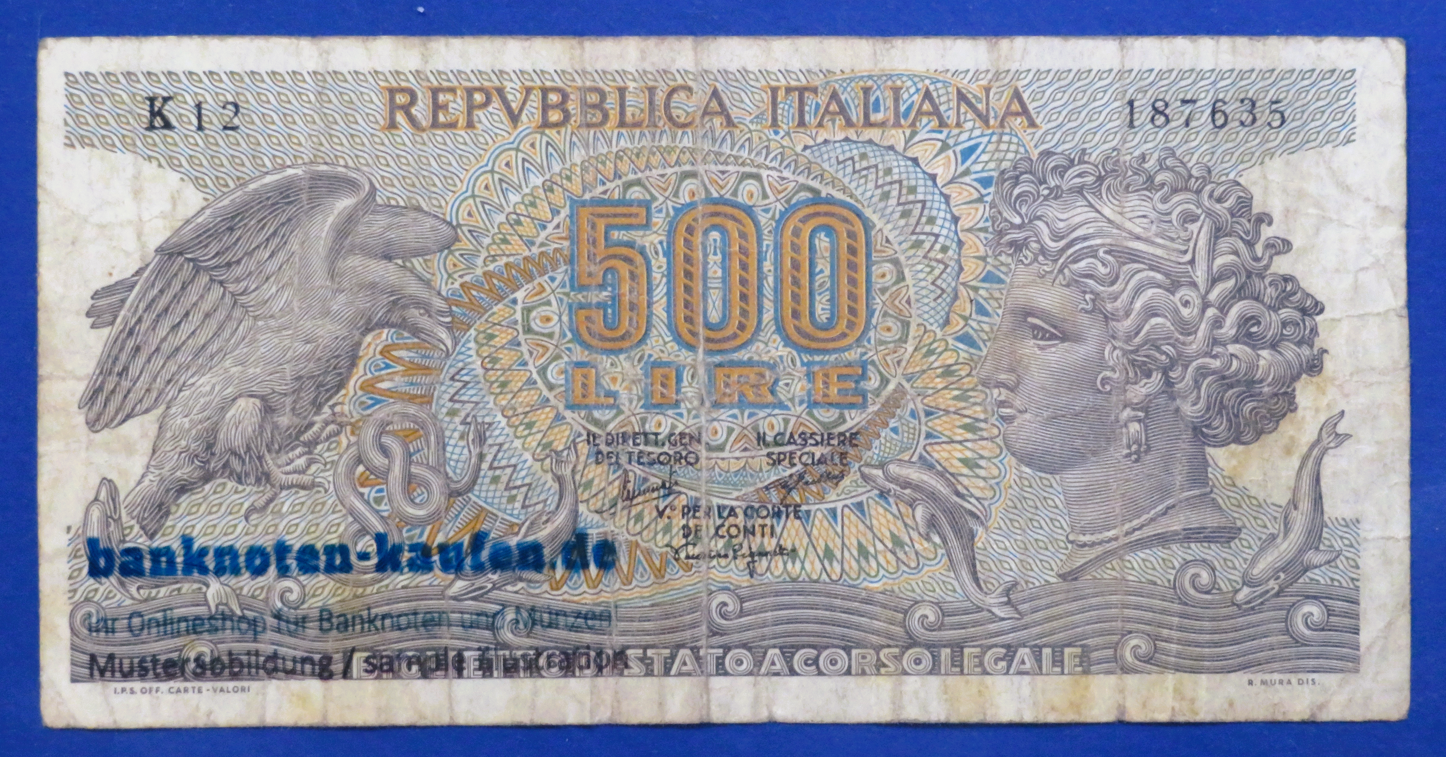 Italien, 500 Lire, 1966, gebraucht (USED / F), P-93a