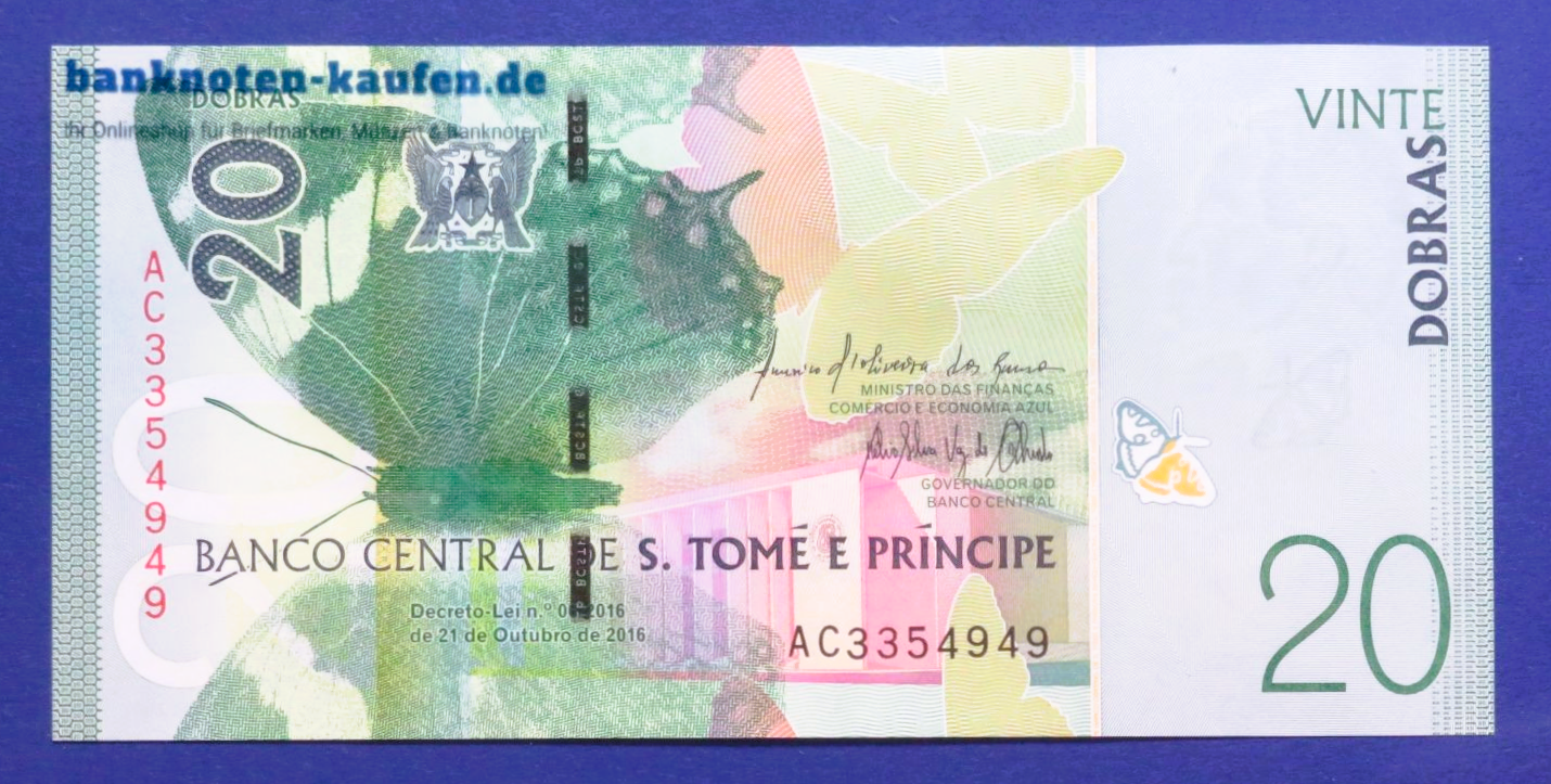 Saint Thomas & Prince, 20 Dobras, 2016, uncirculated (UNC), P-72