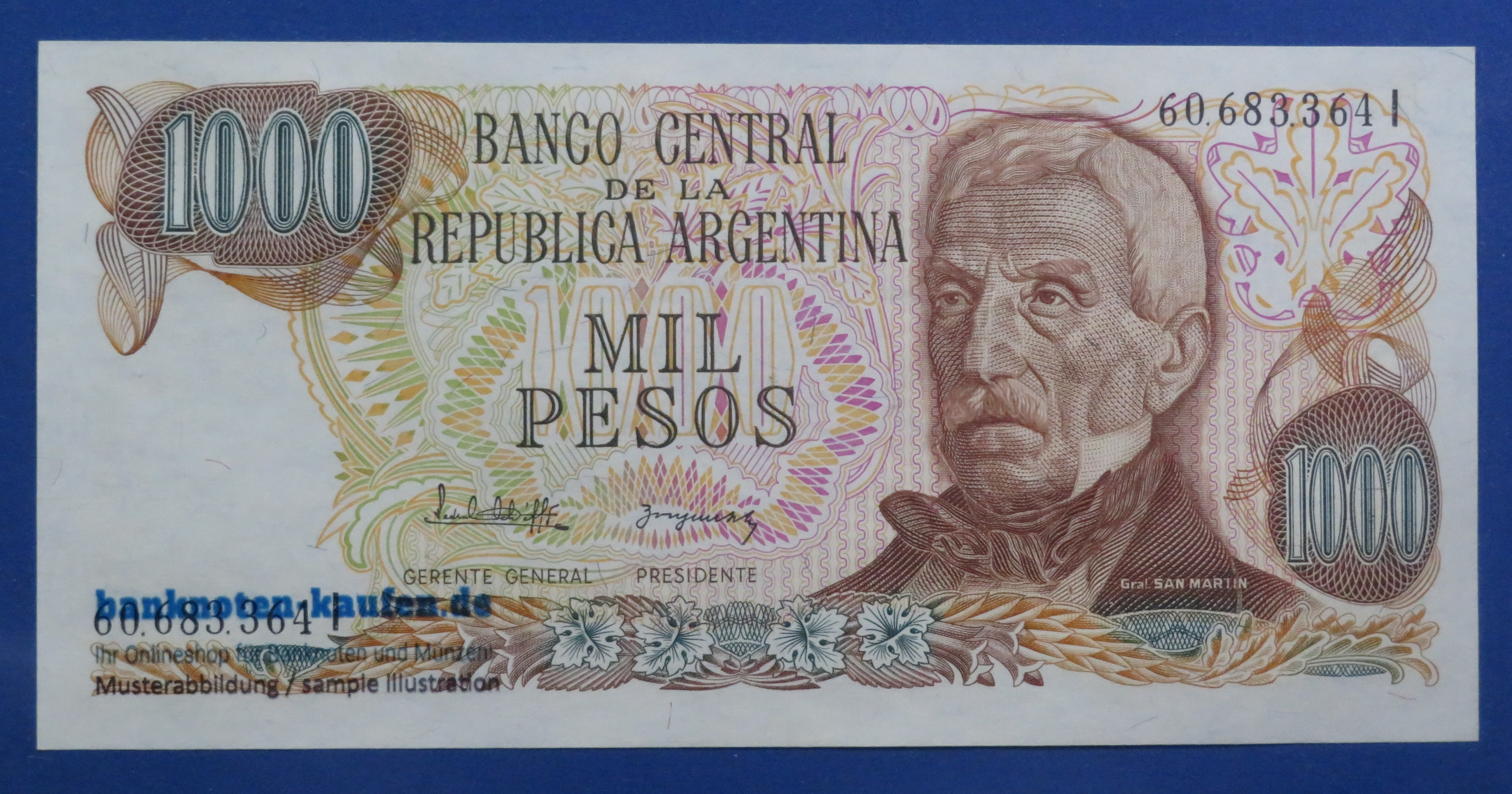 Argentina - 1,000 Pesos, 1976-83ND, about uncirculated (AU), P-304d
