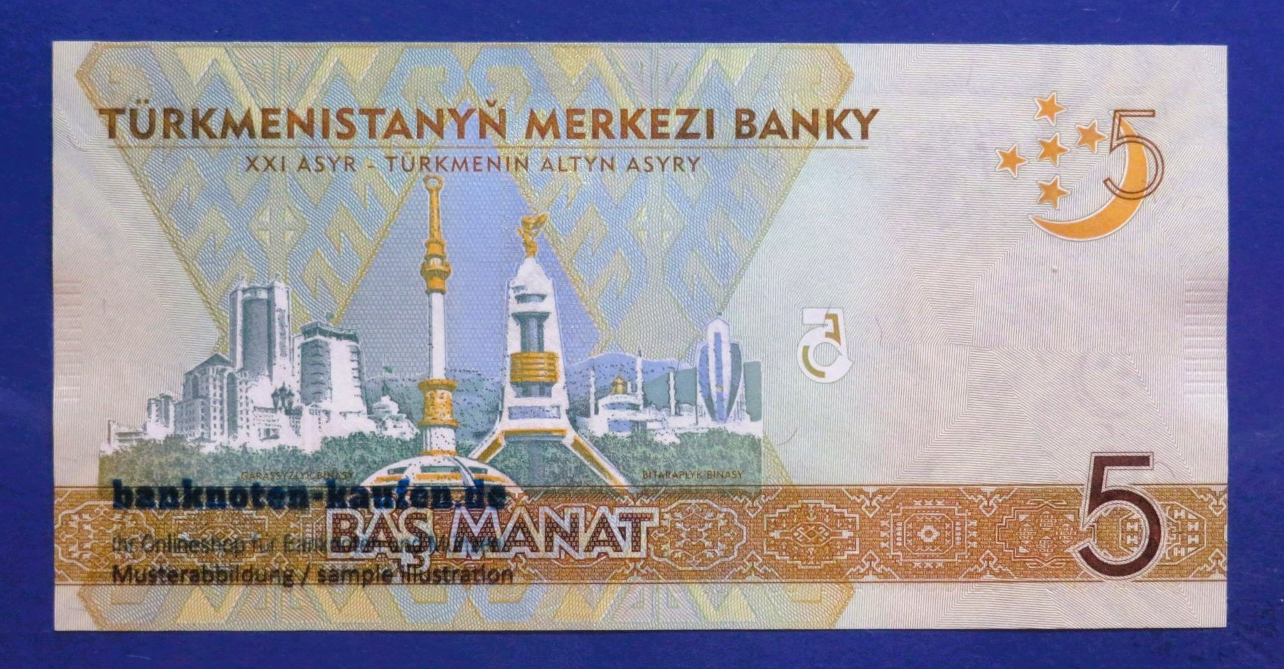 Turkmenistan, 5 Manat, 2012, uncirculated (UNC), P-30
