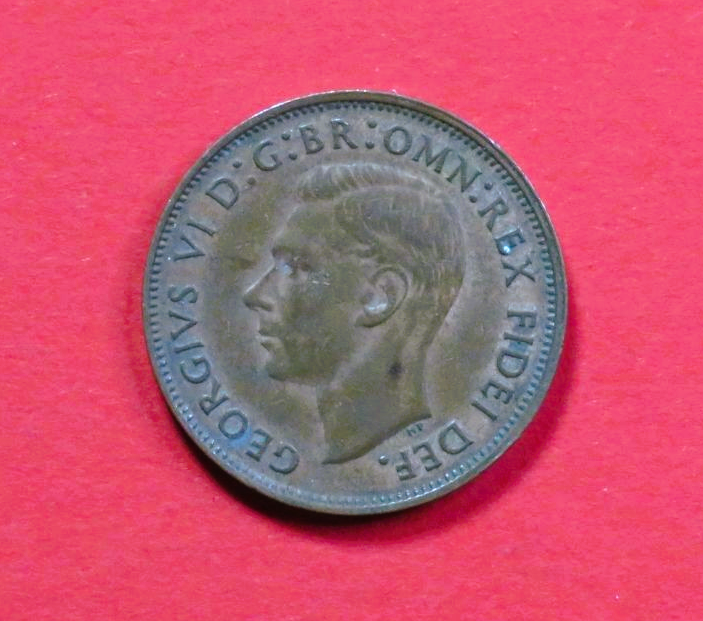 Australien, 1/2 Penny, 1949-1952, gebraucht (USED / ss), George VI.
