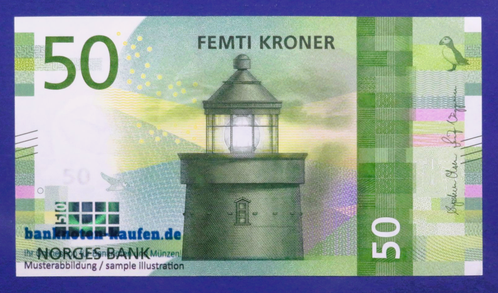 Norway, 50 Kroner, 2017, about uncirculated (AU), P-53
