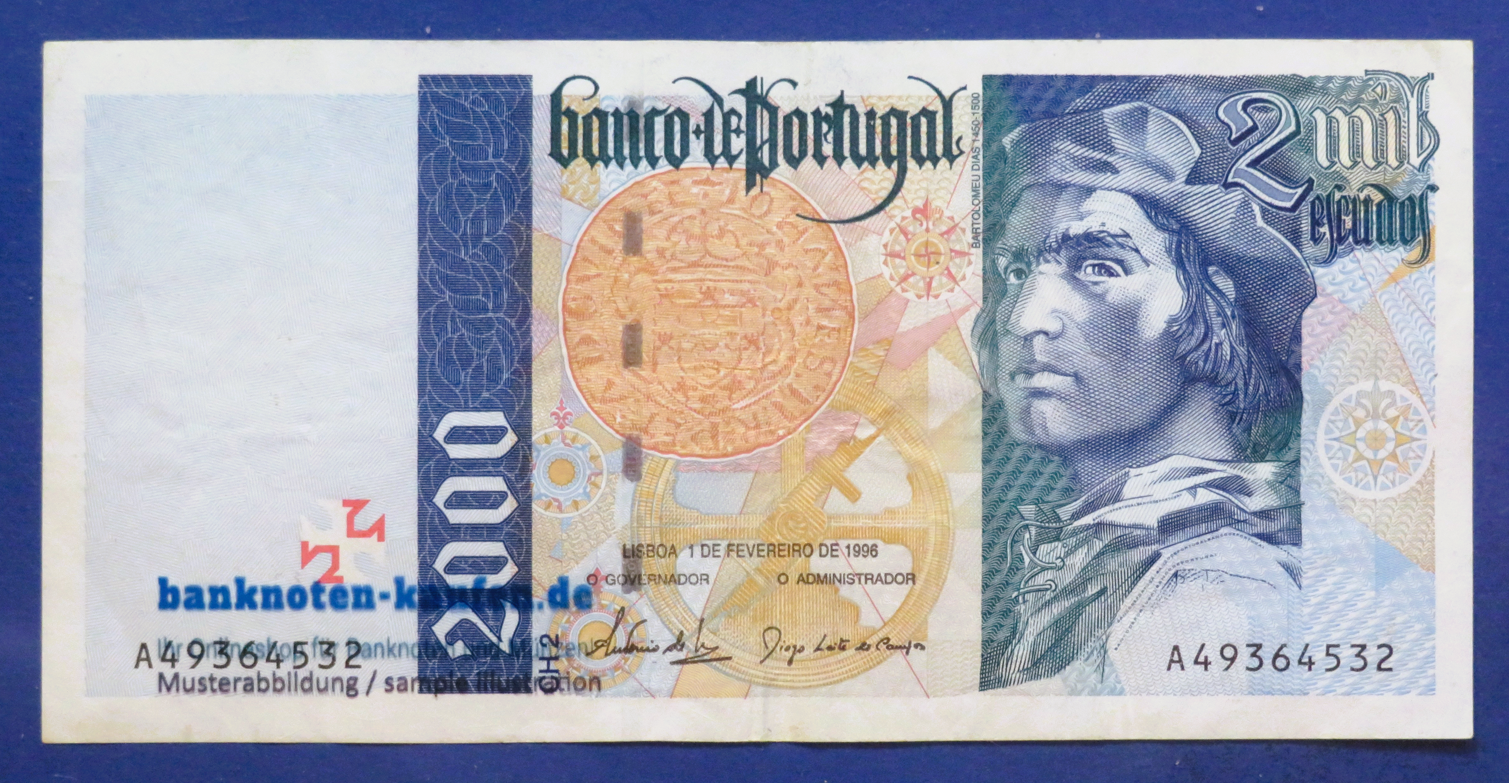 Portugal, 2.000 Escudos, 1996, gebraucht (USED / VF), P-189b