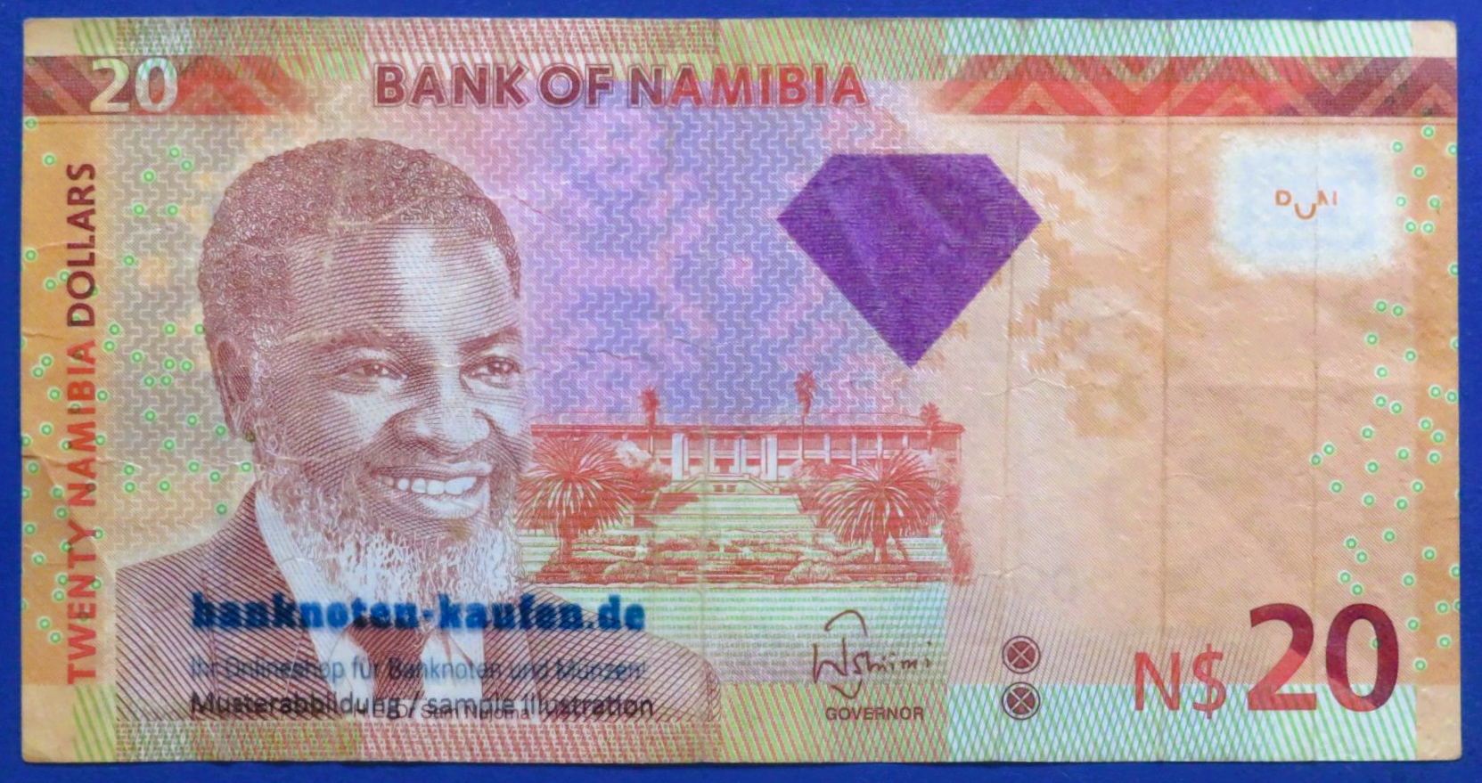 Namibia, 20 Dollars, 2013, circulated (USED / VF-), P-12b