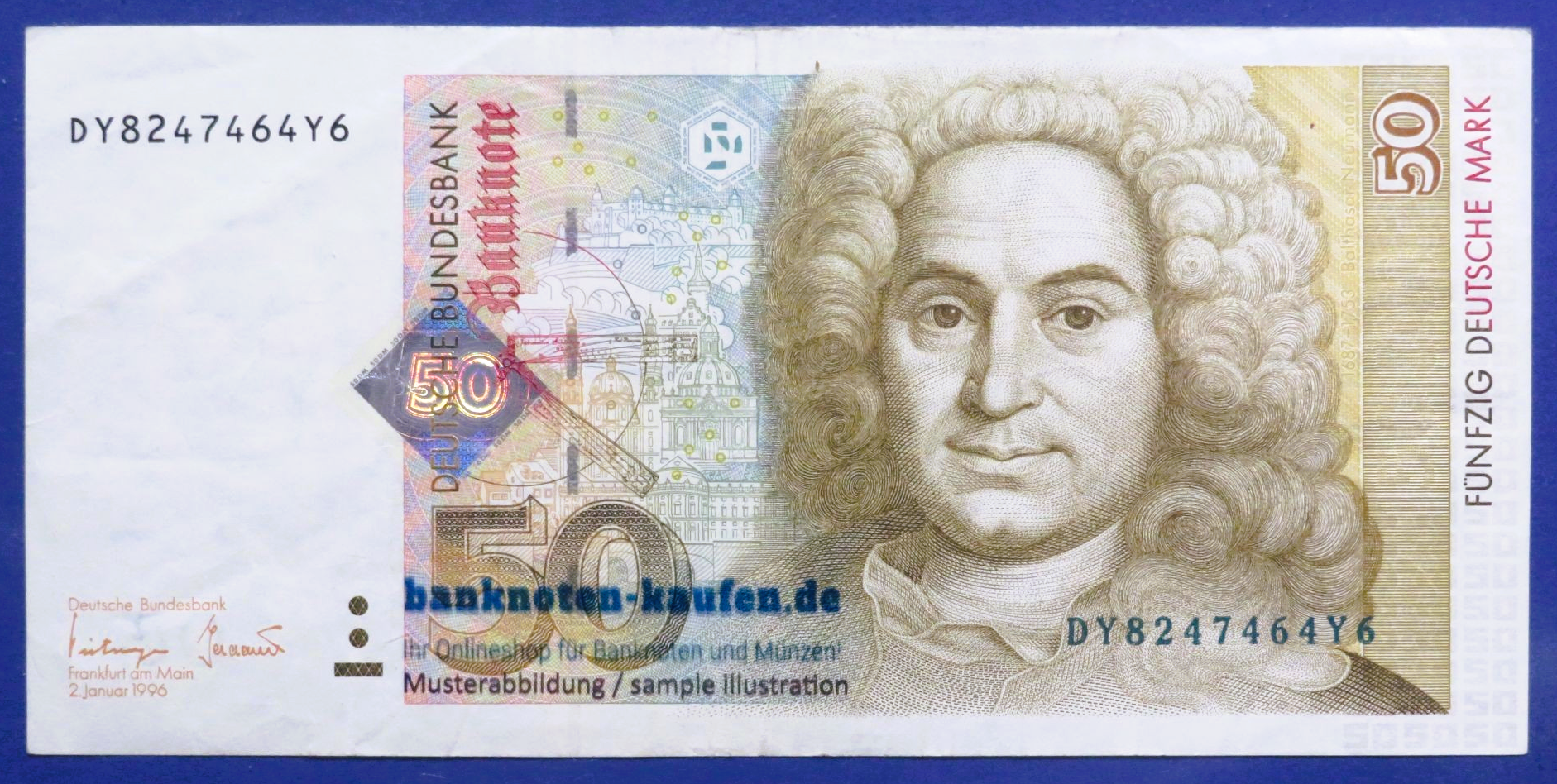 Germany-Federal Republic, 50 Deutsche Mark, 1996, circulated (USED / VF), P-45