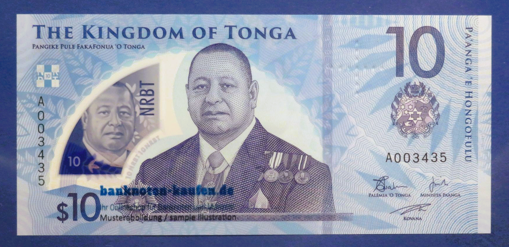 Tonga, 10 Pa`anga, 2023ND, uncirculated (UNC), Polymer, P-52
