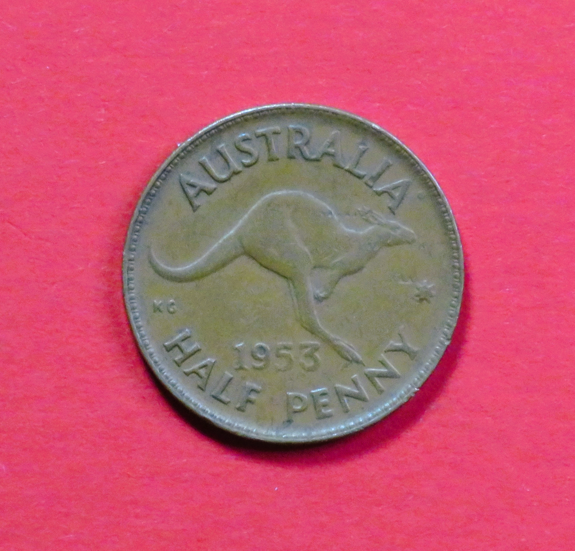 Australia, 1/2 Penny, 1953-1955, circulated (USED / vf), Elizabeth II.