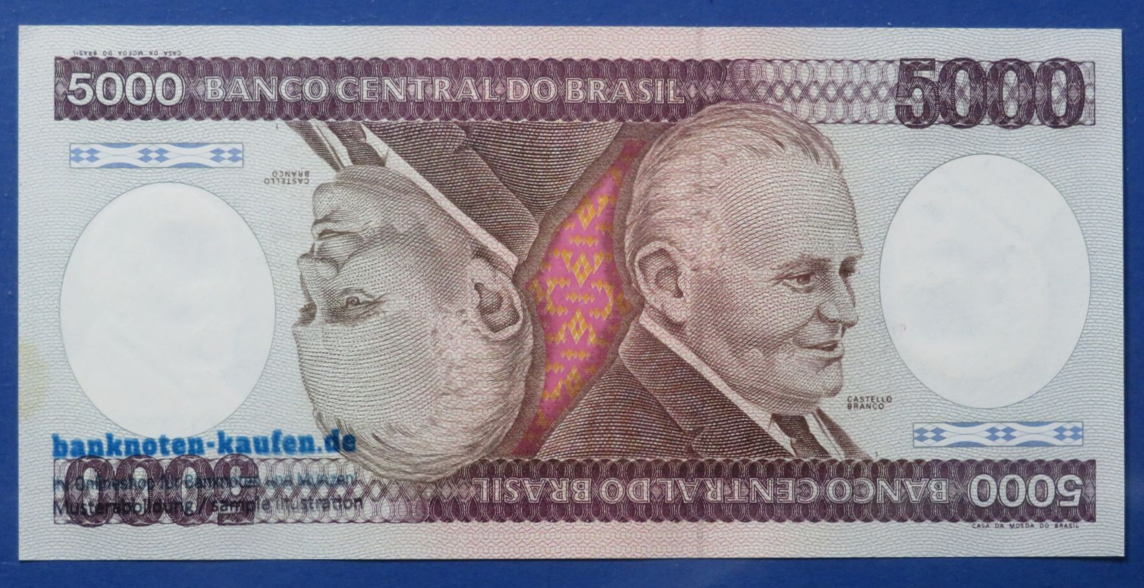 Brazil - 5,000 Cruzeiros, 1981-85ND, about uncirculated (AU), P-202
