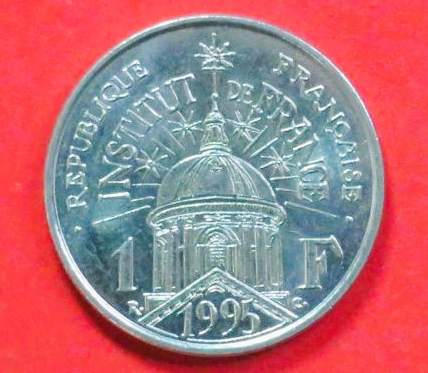 Frankreich:  1 Franc, 1995, gebraucht (used / ss+), Gedenkausgabe, # 383