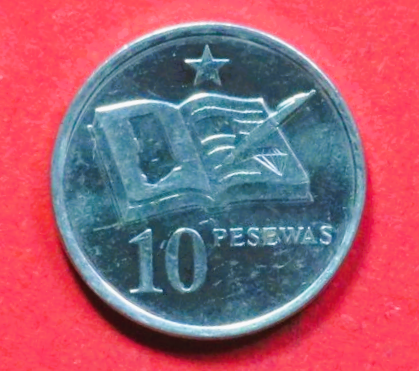 Ghana: 10 Pesewas, 2007+, gebraucht (used / ss-vz), # 38