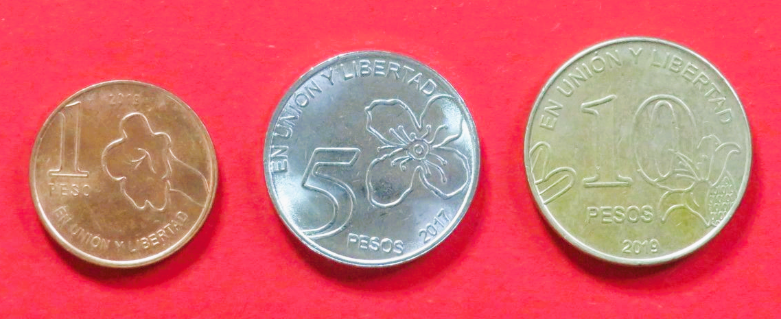 Argentina - Set 13:  1/5/10 Pesos, 2017+, circulated (used / vf)