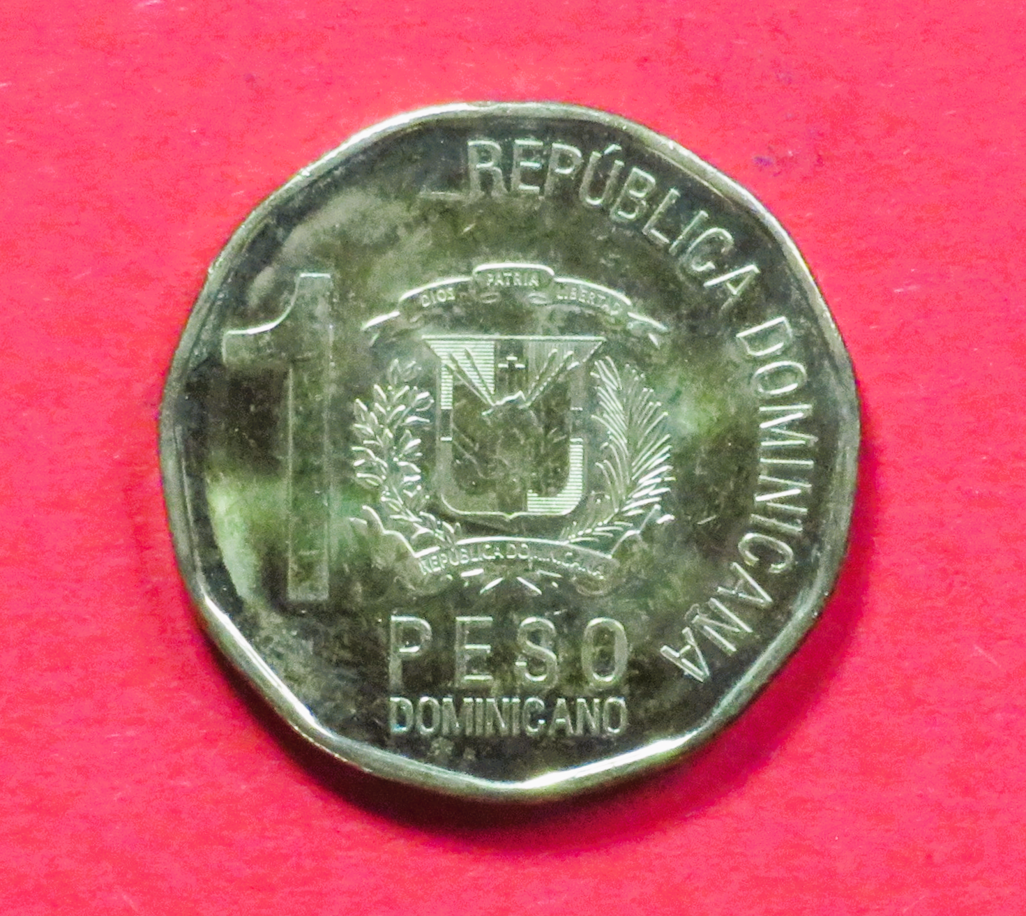Dominikanische Republik: 1 Peso dominicano, 2019+, gebraucht (used / ss-vz)