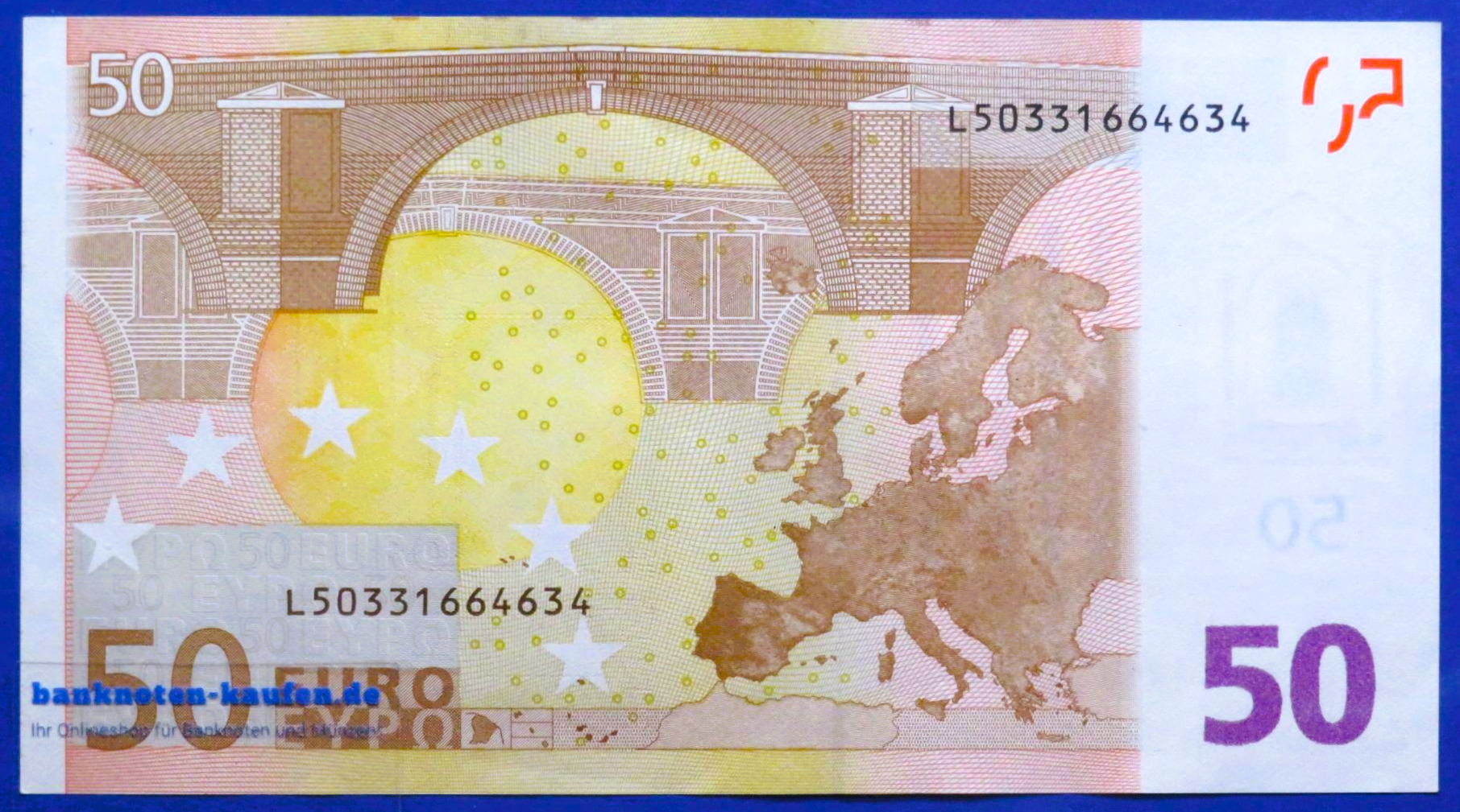 Europäische Union, 50 Euro, 2002, gebraucht (USED / XF), P-17l