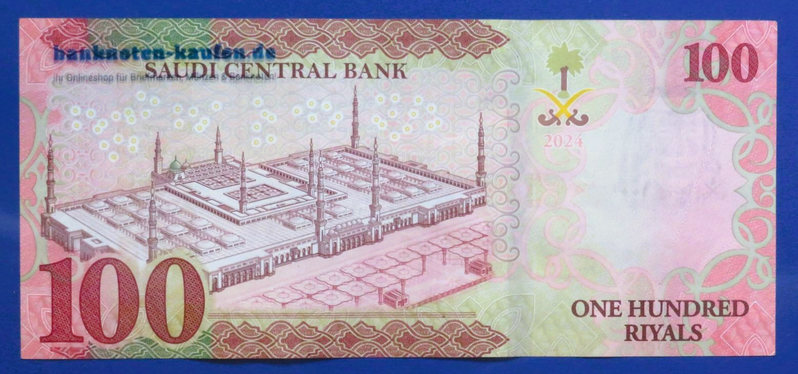 Saudi Arabia, 100 Riyals, 2024, circulated (USED / VF+), P-49b