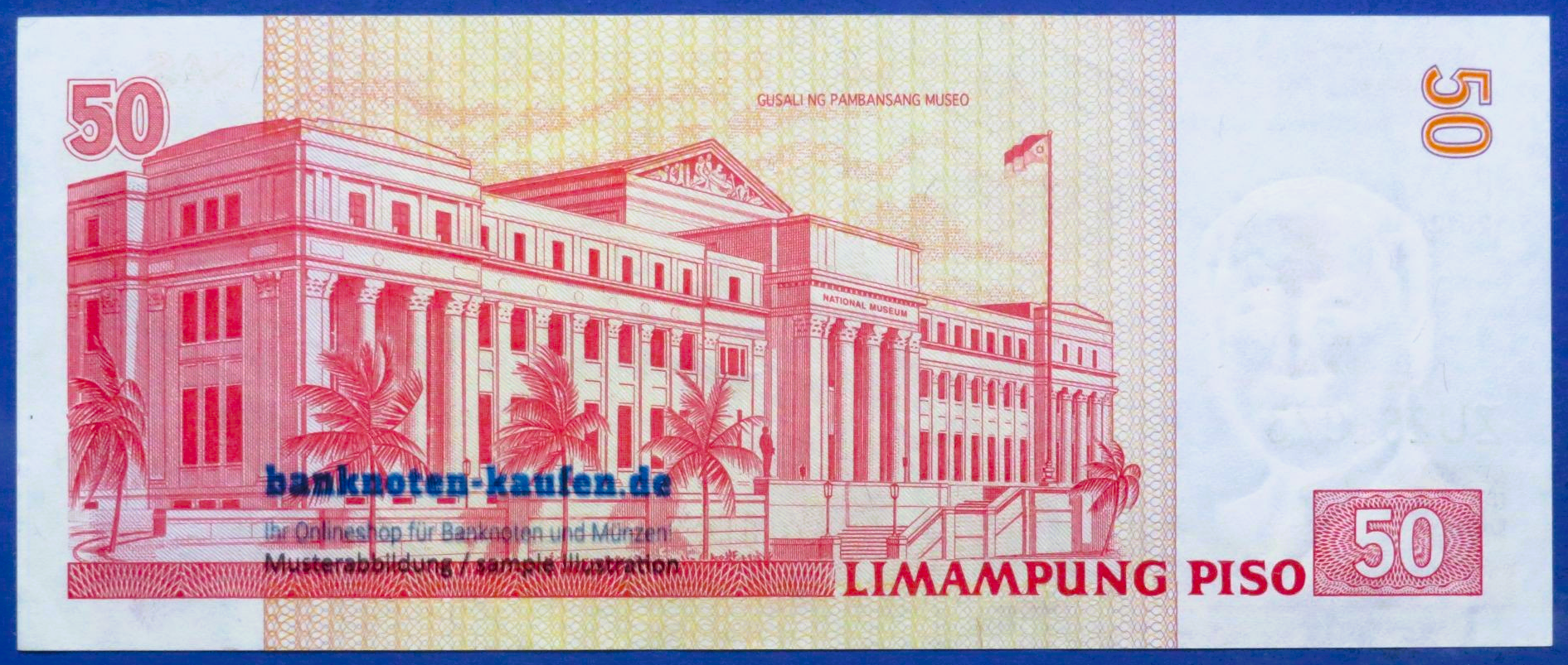 Philippinen, 50 Piso, 2012, vorzüglich (XF), Gedenkausgabe, P-211A