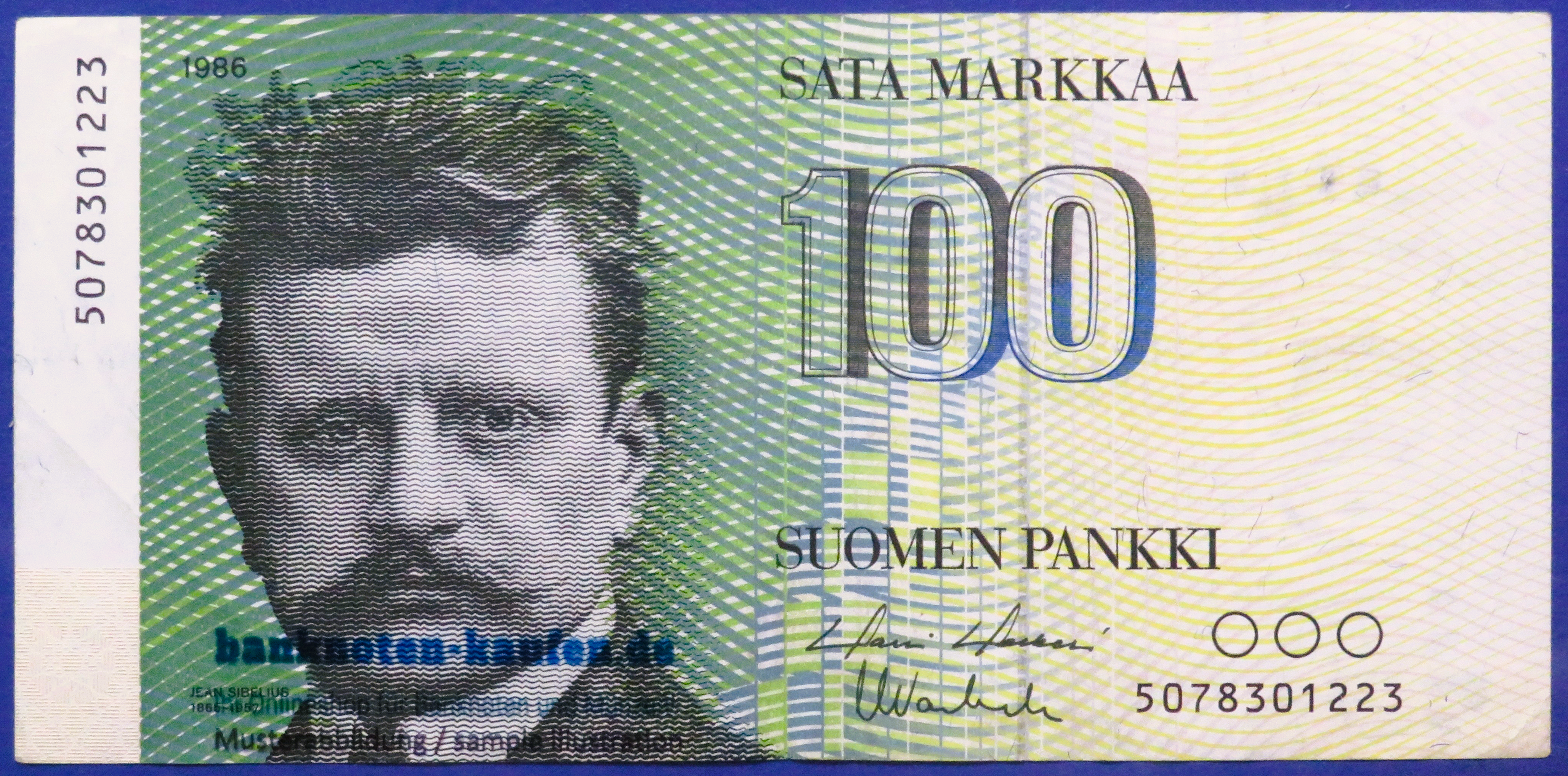 Finnland, 100 Markkaa, 1986, gebraucht (USED / VF), P-115