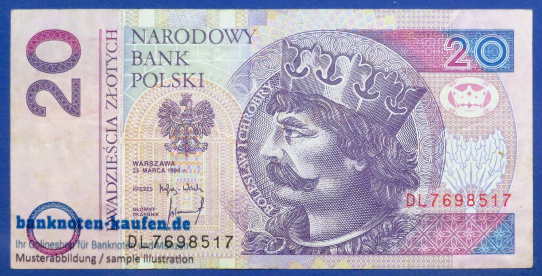 Poland, 20 Zloty, 1994, circulated (USED / VF), P-174a