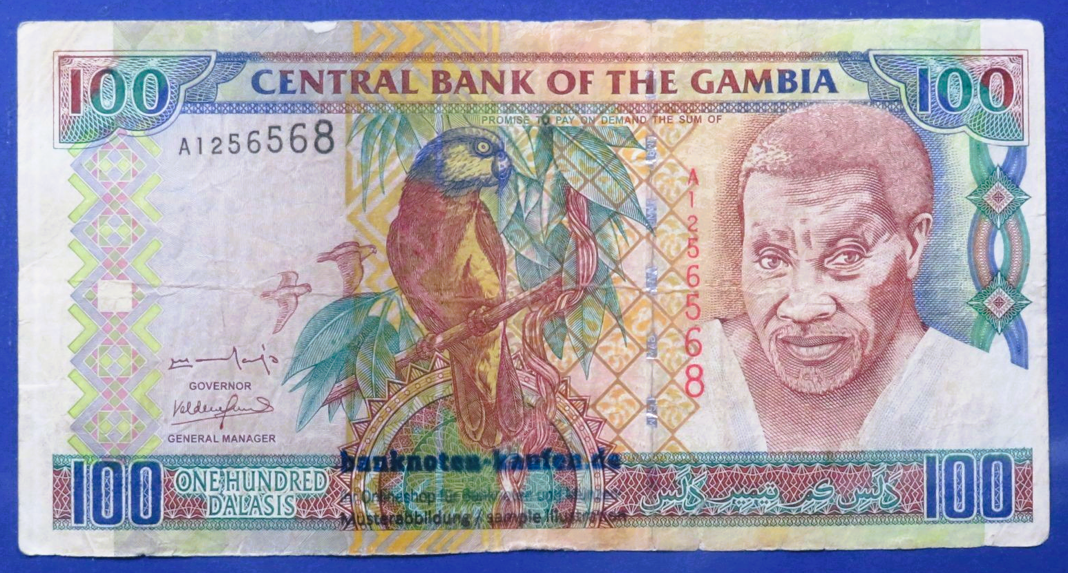 Gambia, 100 Dalasis, 2001-2005ND, circulated (USED / VG), P-24