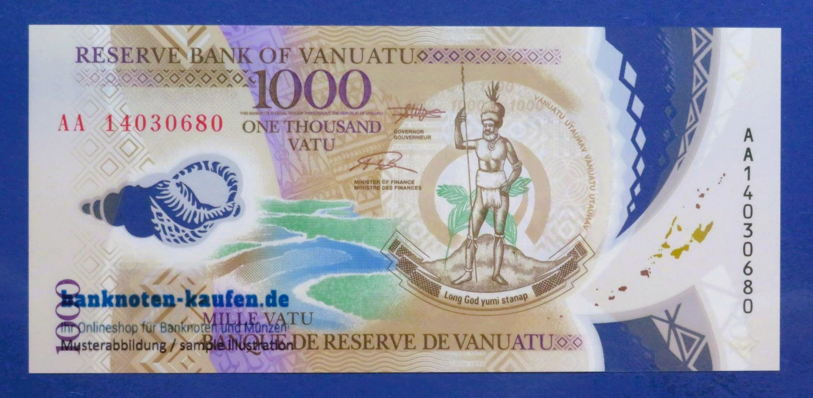 Vanuatu - 1,000 Vatu, 2014ND, uncirculated (UNC), Polymer, P-13a