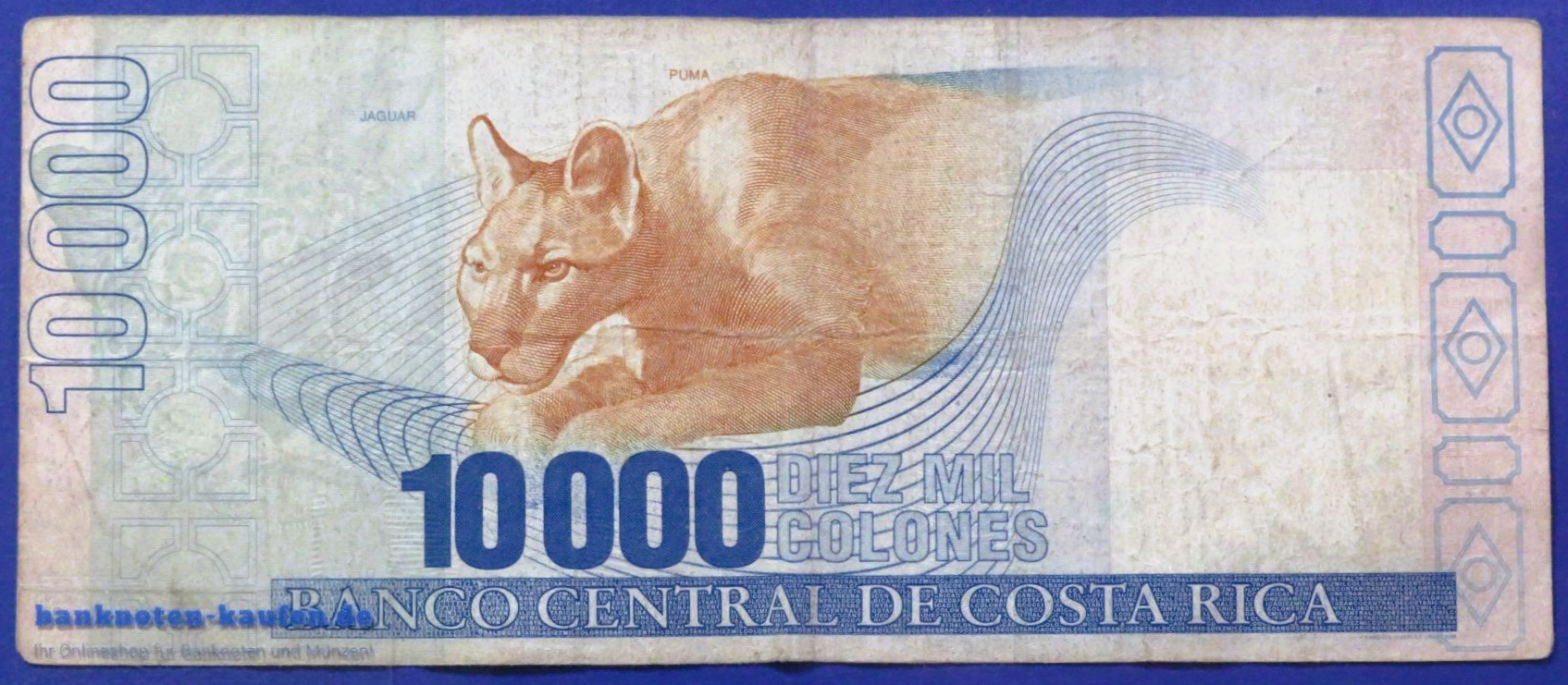Costa Rica - 10,000 Colones, 1997, circulated (USED / VG), P-267a