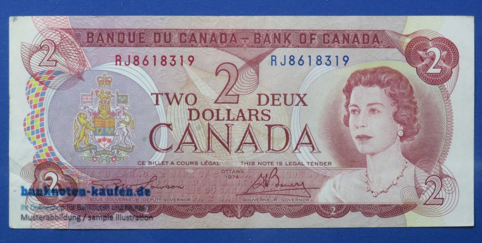 Canada, 2 Dollars, 1974, circulated (USED / VF+), P-86a
