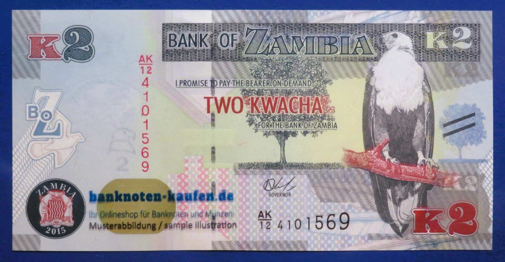 Zambia, 2 Kwacha, 2015, uncirculated (UNC), P-56a