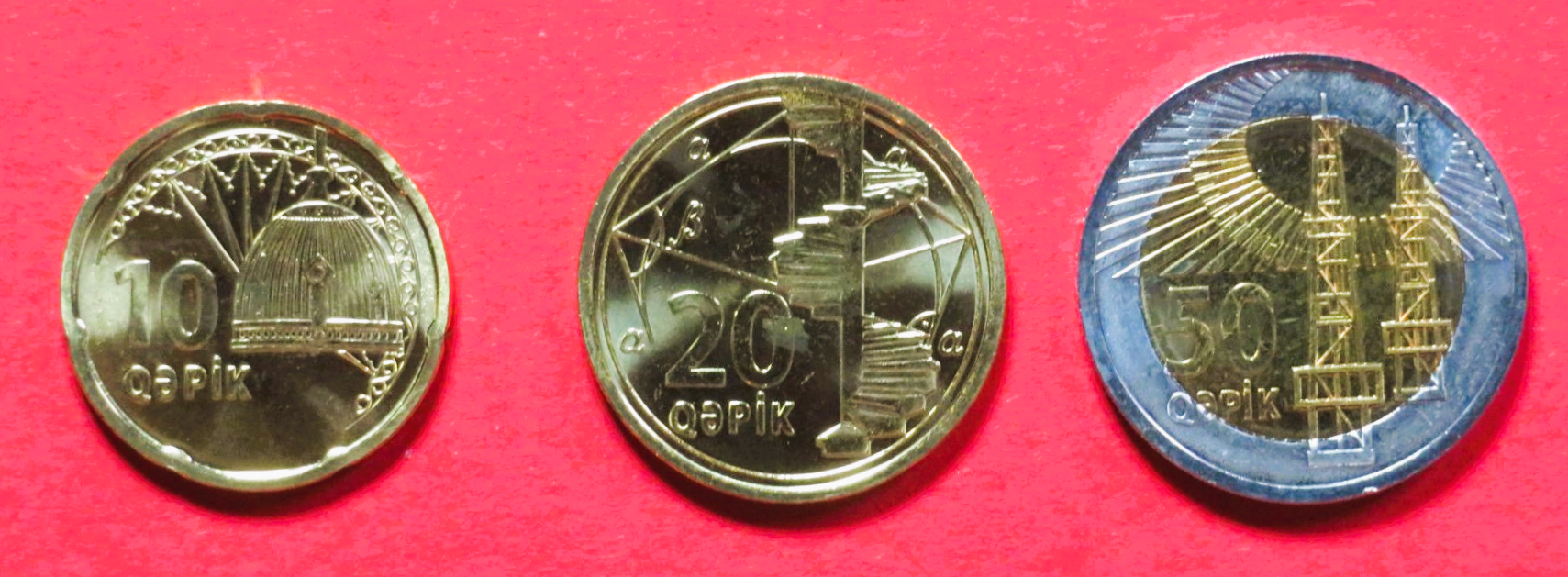 Azerbaijan, 10/20/50 Qapik, 2021, uncirculated (UNC)