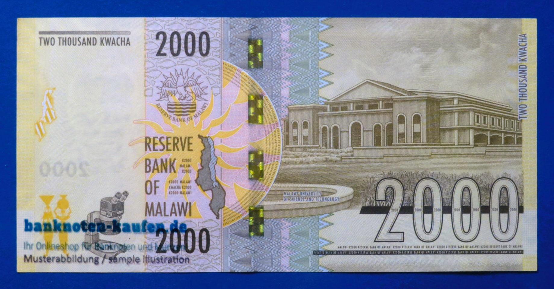 Malawi - 2,000 Kwacha, 2016, about uncirculated (AU), P-69a