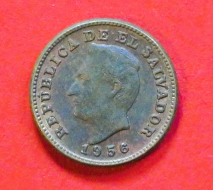 El Salvador: 1 Centavo, 1956-1972, gebraucht (used / ss-vz), # 17a