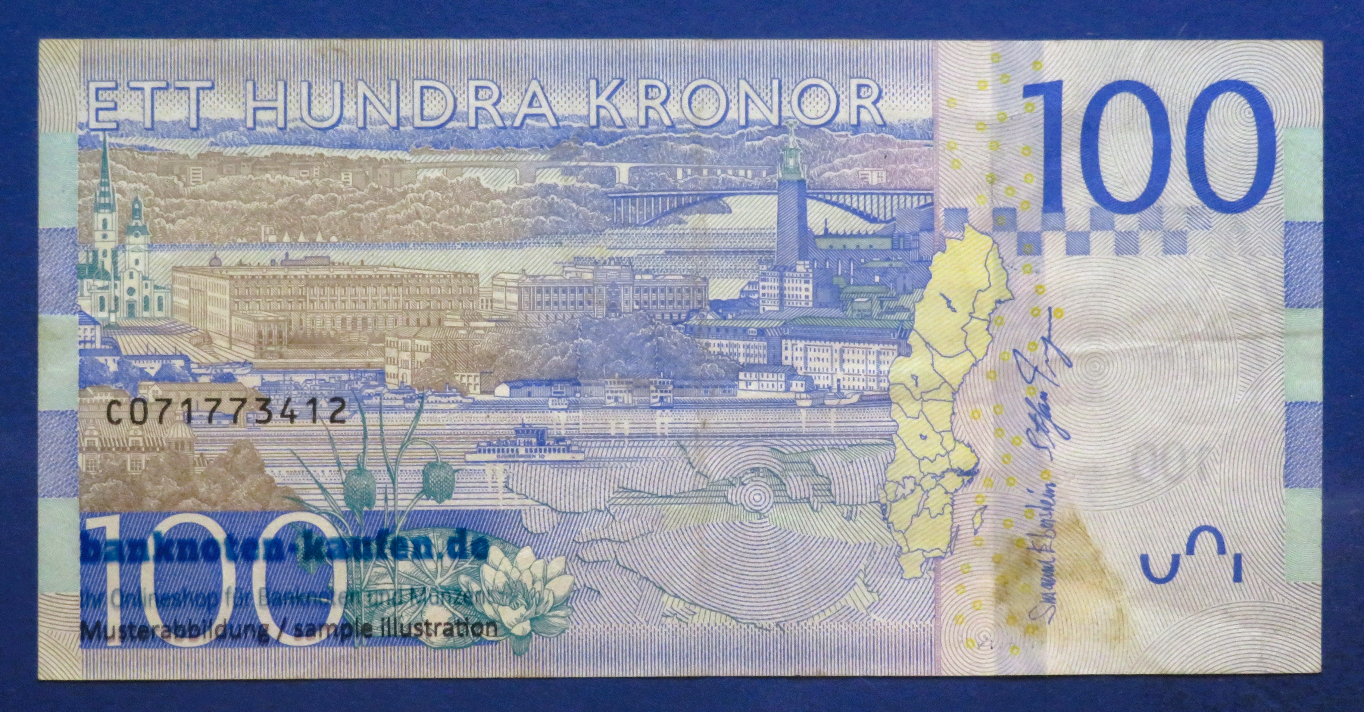 Schweden, 100 Kronor, 2016ND, gebraucht (USED / VF), P-71