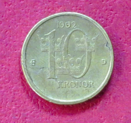 Sweden - EZM 3: 10 Kronor, 1991-2000, circulated (USED / vf)