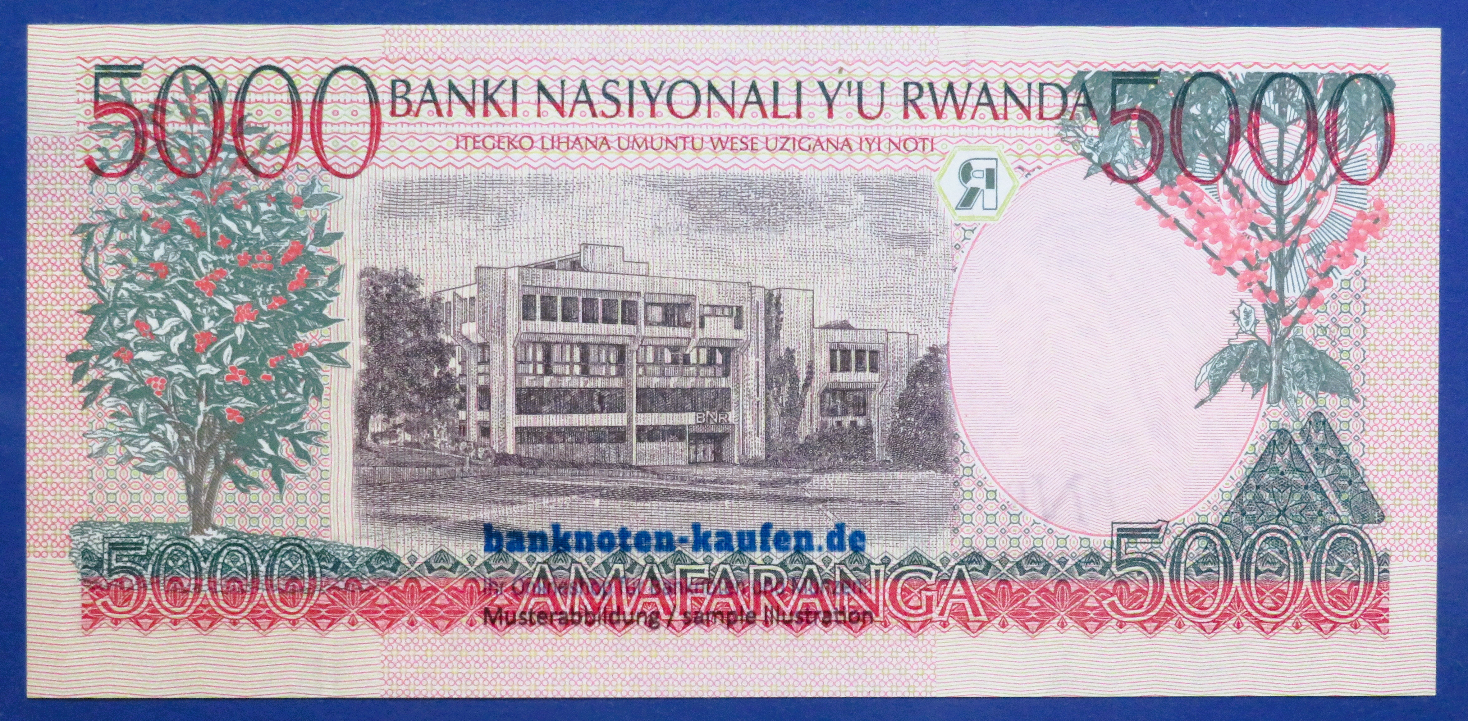 Ruanda, 5.000 Francs, 1998, kassenfrisch (UNC), P-28