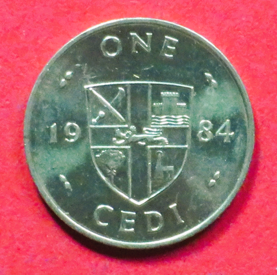 Ghana: 1 Cedi, 1984, gebraucht (used / vz), # 26